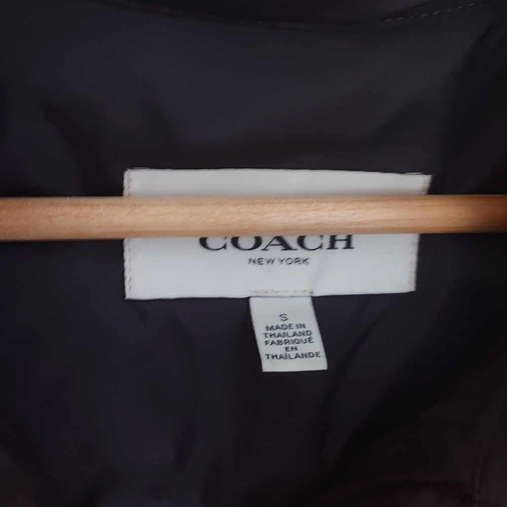 Coach Men's Down Jacket Vest in Black and Orange - Picture 6 of 6
